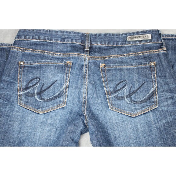 Express Boot Stella Low Rise Regular Fit Women's Size 6/28 Jeans Blue - Picture 5 of 10